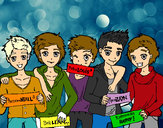 Dibujo Los chicos de One Direction pintado por carolina21