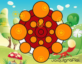Dibujo Mandala con redondas pintado por juandaz
