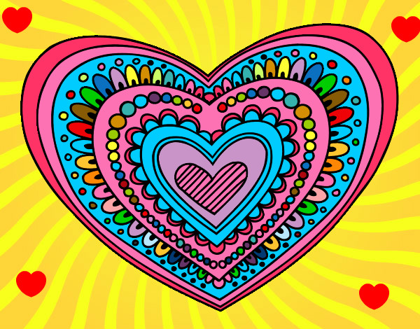Dibujo Mandala corazón pintado por 2006magui