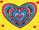 Dibujo Mandala corazón pintado por 2006magui