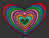 Dibujo Mandala corazón pintado por gildardito