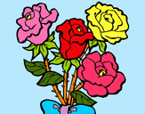 Dibujo Ramo de rosas pintado por kmkck