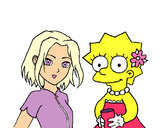 Dibujo Sakura y Lisa pintado por oded