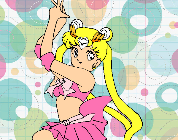 Dibujo Serena de Sailor Moon pintado por Valerita3