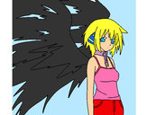 Dibujo Ángel con grandes alas 1 pintado por aylen1D