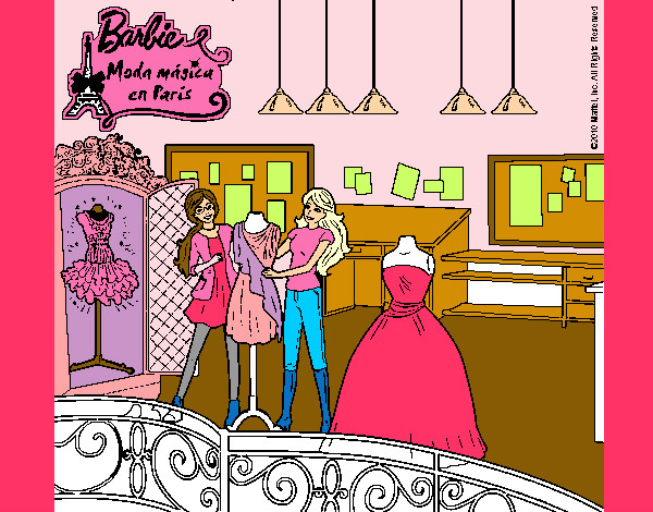 Dibujo Barbie en la tienda pintado por Joannabull