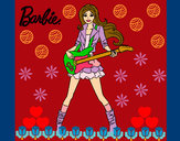 Dibujo Barbie guitarrista pintado por queyla