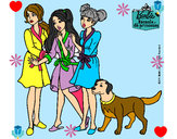 Dibujo Barbie y sus amigas en bata pintado por Lokiss