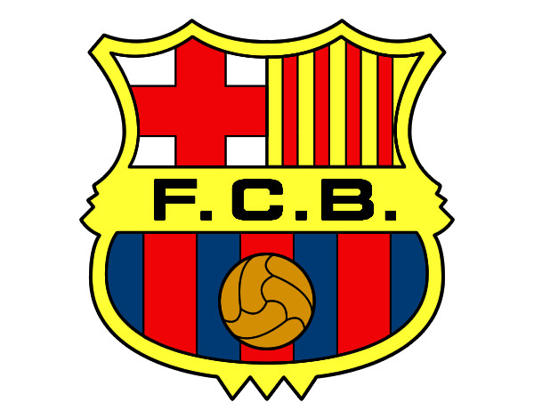 Dibujo Escudo del F.C. Barcelona pintado por lisardo