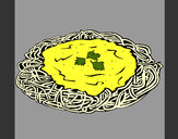 Dibujo Espaguetis con queso pintado por MARISDALIS