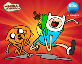 Dibujo Finn y Jake pintado por KendraHern