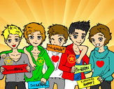 Dibujo Los chicos de One Direction pintado por arhianne