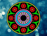 Dibujo Mandala flor pintado por 21-09Lulu