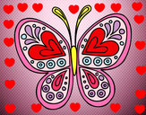 Dibujo Mandala mariposa pintado por lorena8