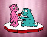 Dibujo Pareja de osos enamorados pintado por kendry31