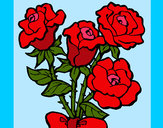 Dibujo Ramo de rosas pintado por queyla