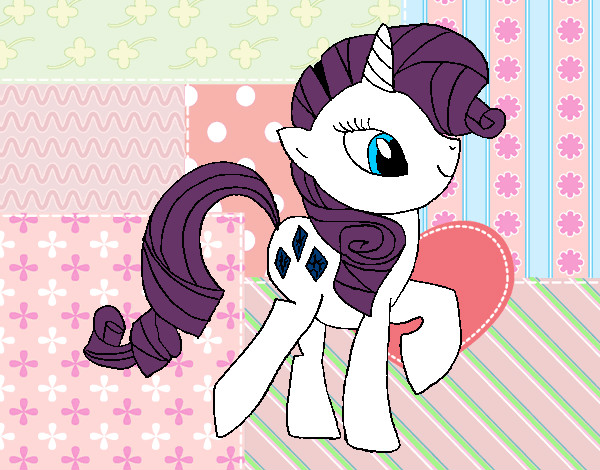 Dibujo Rarity pintado por lorena8