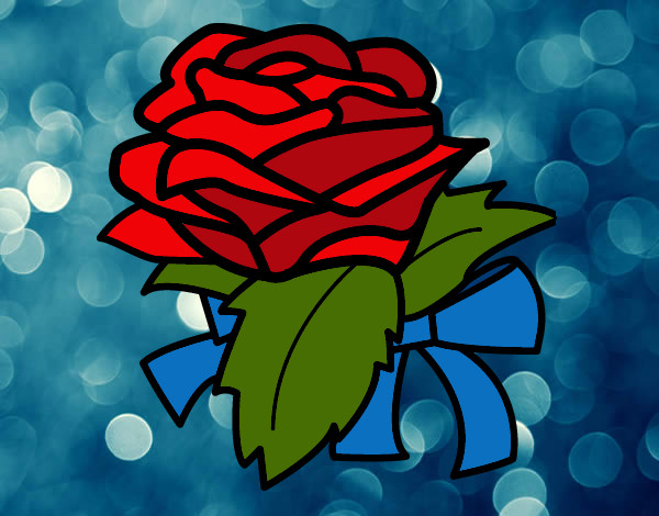 Dibujo Rosa, flor pintado por mareax