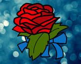 Dibujo Rosa, flor pintado por mareax