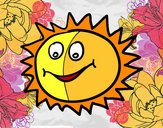 Dibujo Sol feliz pintado por superbea