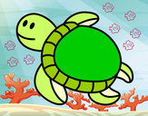 Dibujo Tortuga nadando pintado por 21-09Lulu