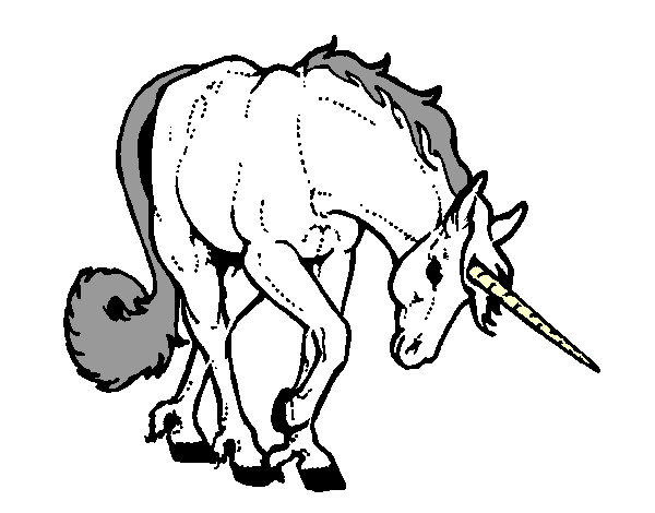 Dibujo Unicornio bravo pintado por rubi123