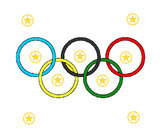 Dibujo Anillas de los juegos olimpícos pintado por Arambulo