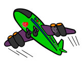 Dibujo Avión rápido pintado por yoan