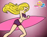 Dibujo Barbie corre al agua pintado por Male10