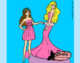 Dibujo Barbie estrena vestido pintado por yazmin2002