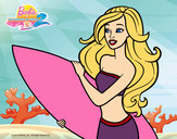 Dibujo Barbie va a surfear pintado por Male10
