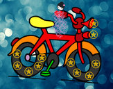 Dibujo Bicicleta con bocina pintado por yoan
