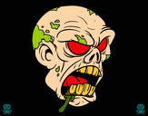Dibujo Cabeza de zombi pintado por marijos-