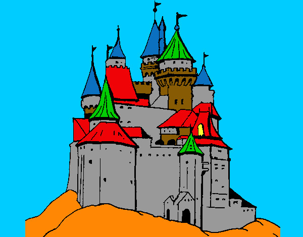 Dibujo Castillo medieval pintado por kittylove
