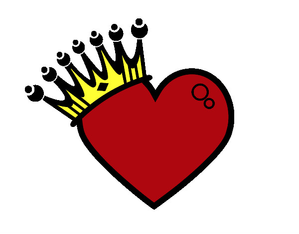 Dibujo Corazón coronado pintado por patotania