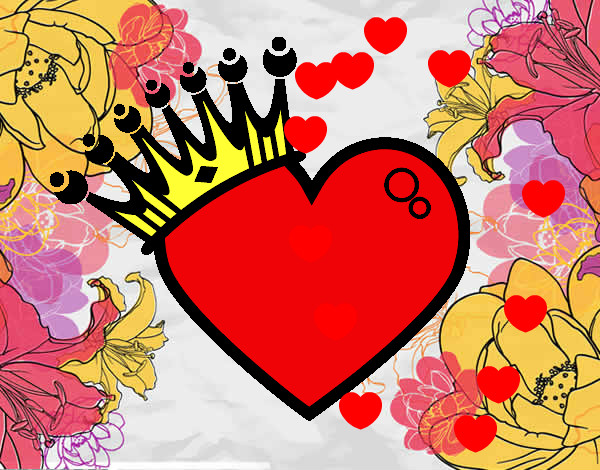 Dibujo Corazón coronado pintado por pequealex