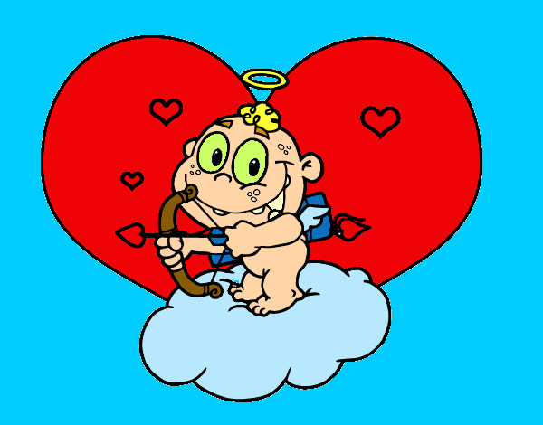 Cupido y corazón