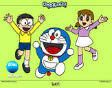 Dibujo Doraemon y amigos pintado por Aniika