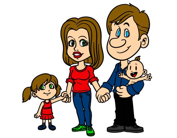 Dibujo Familia feliz pintado por ssabatini
