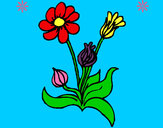 Dibujo Flores 2 pintado por guka