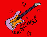 Dibujo Guitarra y estrellas pintado por Vicki10