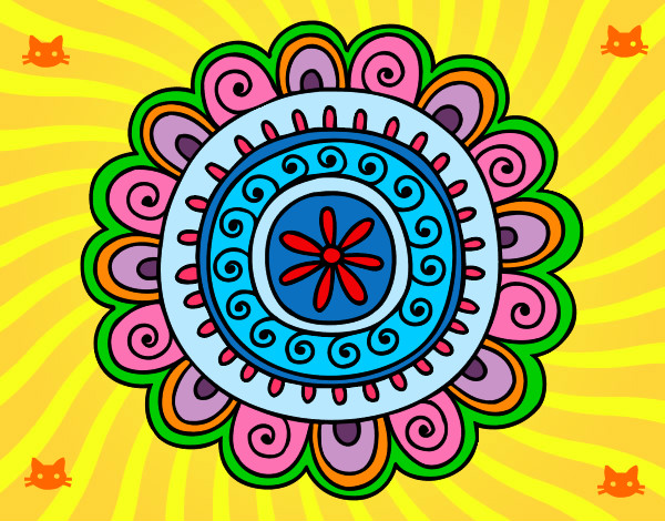 Dibujo Mandala alegre pintado por alexby