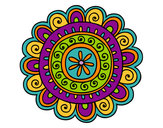 Dibujo Mandala alegre pintado por Uchita