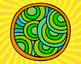 Dibujo Mandala circular pintado por cata999