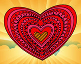 Dibujo Mandala corazón pintado por esmilinda