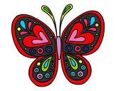 Dibujo Mandala mariposa pintado por esmilinda