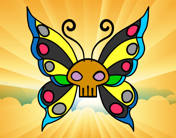 Dibujo Mariposa Emo pintado por walycho