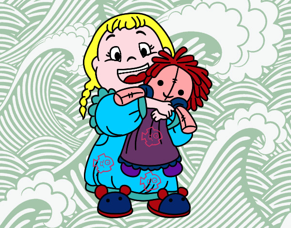 Niña con su muñeca