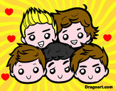 Dibujo One Direction 2 pintado por mica10