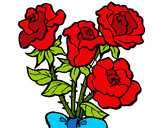 Dibujo Ramo de rosas pintado por isachatita